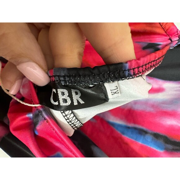 Sexy Maxi Dress XL CBR Stretch Colorful Club Party Gown Red Black - Picture 3 of 7